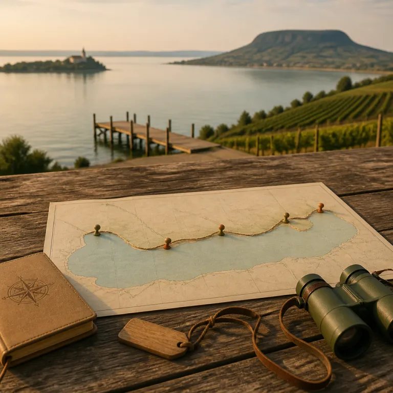 Lake Balaton's north shore before the August rush: Tihany to Badacsony, mapped
